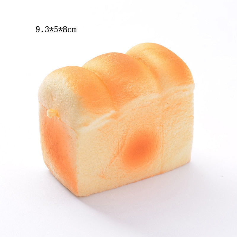 Realistic Food Squishy Toys – Bread, Toast & Donut Fidgets