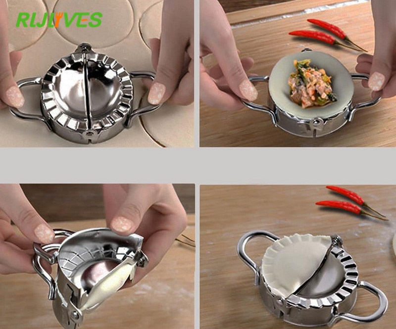 Stainless Steel Dumpling Maker & Wrapper Cutter – DIY Kitchen Tools