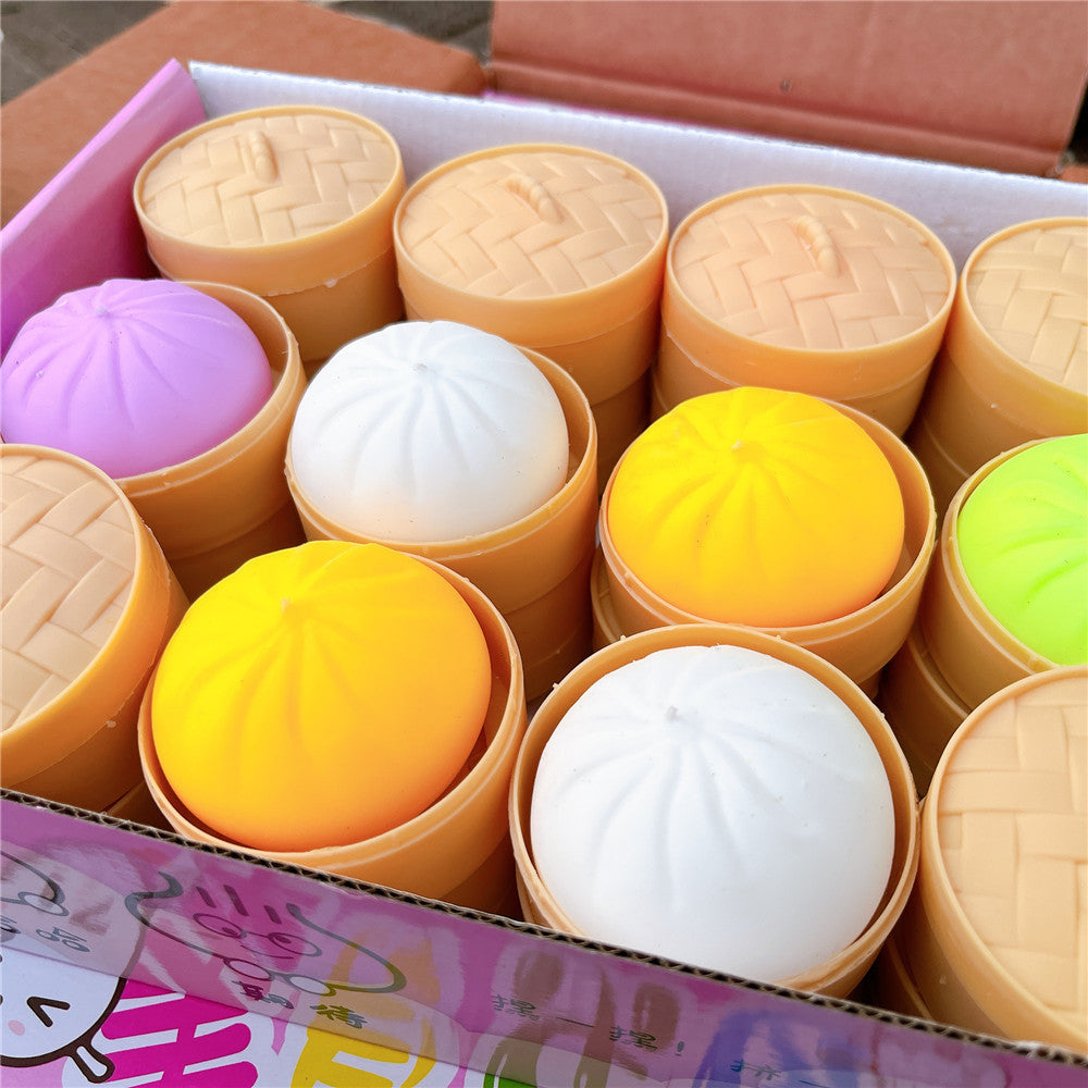 Realistic Steamed Bun Squishy Toy – Soft & Satisfying Bao Fidget