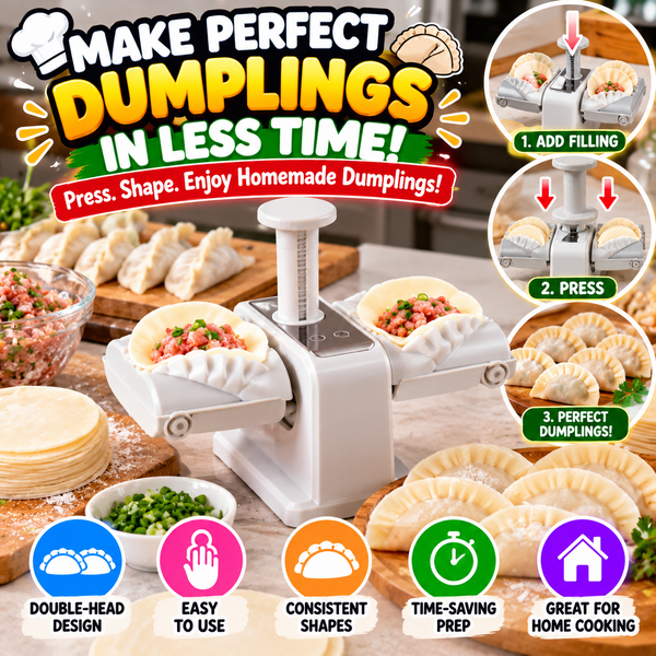 2-in-1 Automatic Dumpling Maker – Double-Head Dumpling Mold