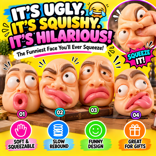 Funny Ugly Face Squishy Toy – Big Face Slow-Rising Fidget